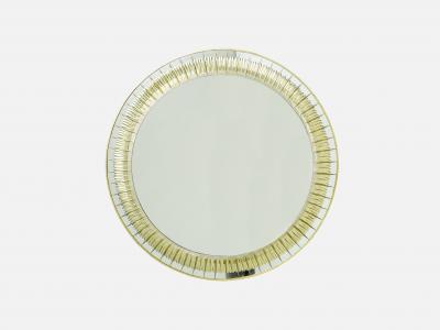  Cristal Arte Italian brass golden cristal mirror by Cristal Arte 1960s