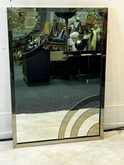  Cristal Arte MONUMENTAL MODERN MIRROR WITH APPLIED MIRROR CURVED ARCH DESIGNS