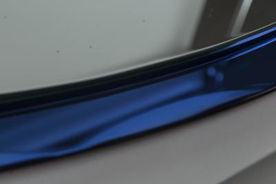  Cristal Arte Pair of Mid Century Italian Blue Cristal Arte Wall Mirrors