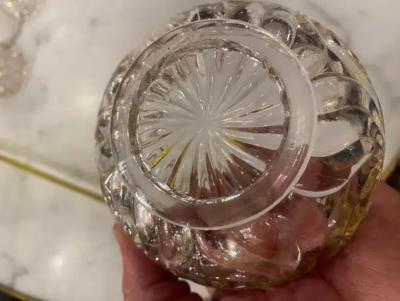  Cristalleries De Baccarat 1900 Signed Baccarat Night Service 6 Pieces With Gilding Deco Starfish