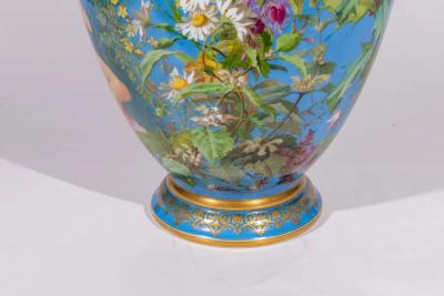  Cristalleries De Baccarat A Large French Baccarat Opaline Glass Hand Painted Bacchanale Vase by Roussel