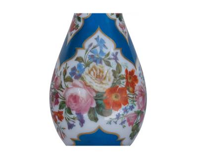  Cristalleries De Baccarat A Large and Exquisite Pair of French Baccarat Opaline Glass Vases