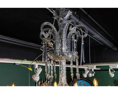  Cristalleries De Baccarat Cristalleries De Baccarat a Large French Green and Clear Cut Crystal Chandelier