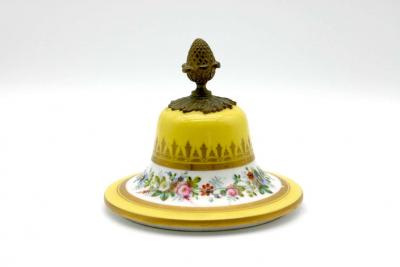  Cristalleries De Sevres Bronze Mounted Porcelain Pair Covered Urns