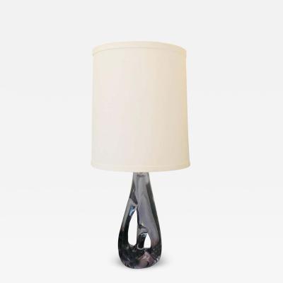  Cristalleries De Sevres Sevres French 1960s Lavender Crystal Table Lamp