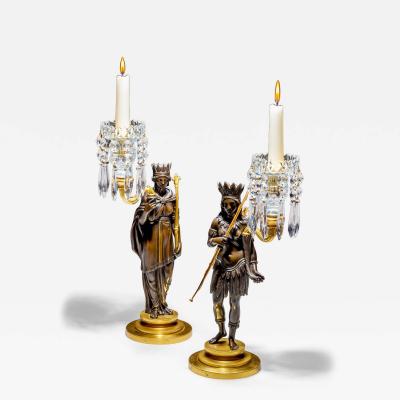  Crook Jones AN IMPORTANT PAIR OF REGENCY CANDLESTICKS BY CROOK JONES