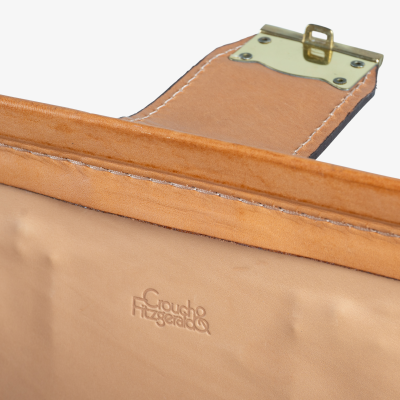 Crouch Fitzgerald Crouch Fitzgerald Leather Brass Briefcase