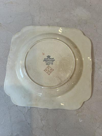  Crown Ducal ART DECO ENGLISH CERAMIC PLATE OF BAR SCENE ONE ON THE HOUSE BY CROWN DUCAL