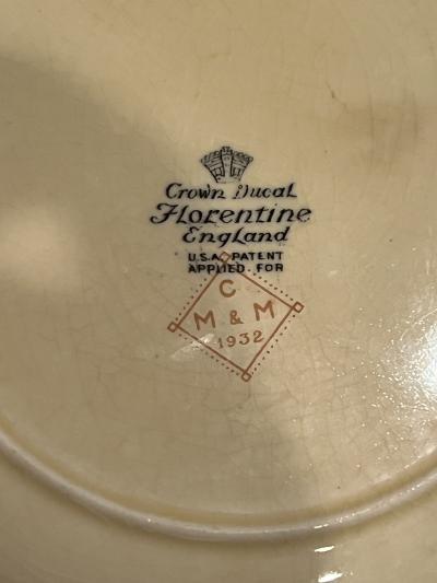  Crown Ducal ART DECO THE SINGING WAITER PORCELAIN PLATE BY CROWN DUCAL