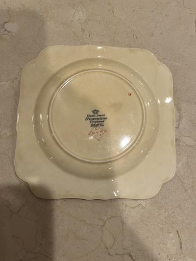  Crown Ducal ART DECO THE SINGING WAITER PORCELAIN PLATE BY CROWN DUCAL
