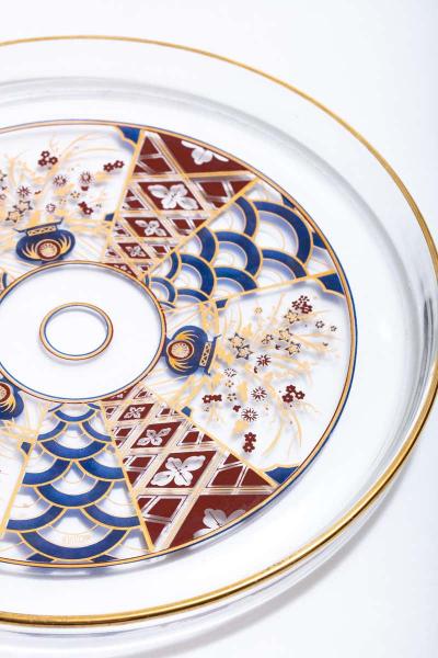  Culver Ltd 22 Karat Gold Chinoiserie Themed Hors doeuvre Platter circa 1960s