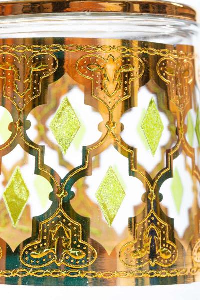  Culver Ltd 22 Karat Gold Moroccan Themed Jar Container circa 1965