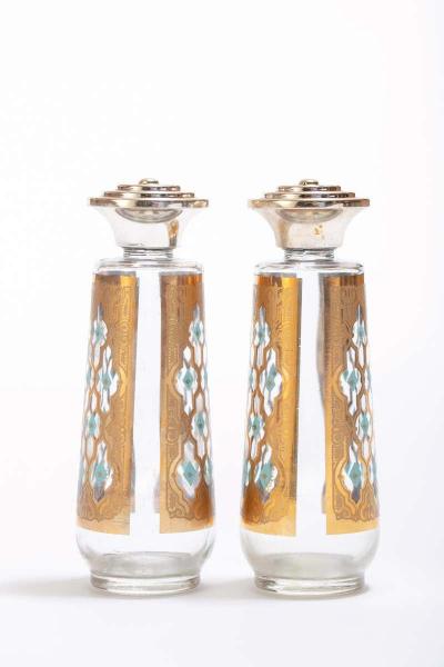  Culver Ltd Hollywood Regency Style Culver 22 Karat Gold Salt and Pepper Shakers