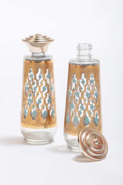  Culver Ltd Hollywood Regency Style Culver 22 Karat Gold Salt and Pepper Shakers