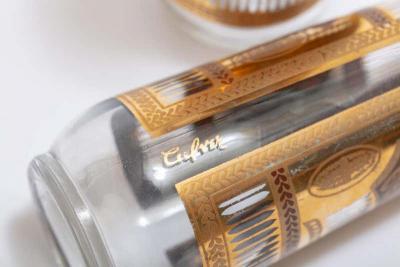  Culver Ltd Hollywood Regency Style Culver 22 Karat Gold Salt and Pepper Shakers