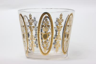  Culver Vintage Culver Company Glassware Gold Oval Medallion Pattern Ice Bucket