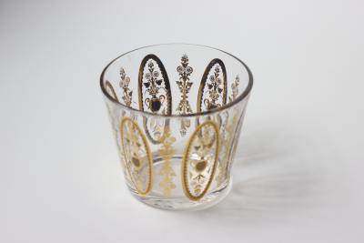  Culver Vintage Culver Company Glassware Gold Oval Medallion Pattern Ice Bucket