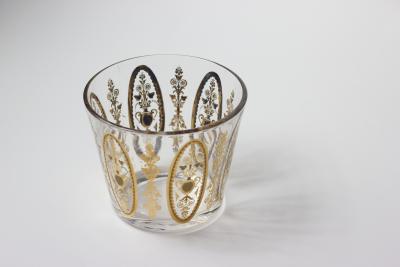  Culver Vintage Culver Company Glassware Gold Oval Medallion Pattern Ice Bucket