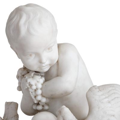  D Angelis A 19th century marble putto sculpture signed DAngelis