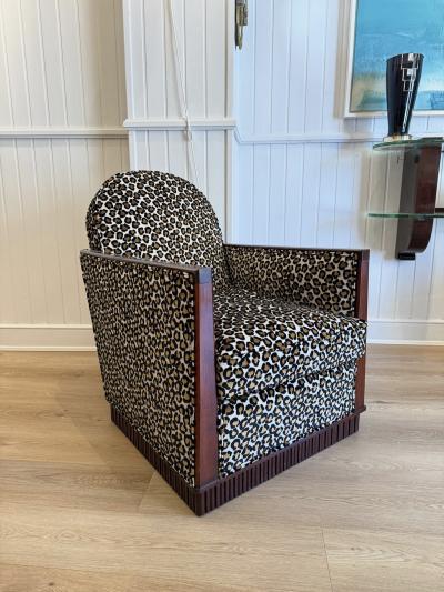  D I M DIM Decoration Interieur Moderne Art Deco Club ChairsAttributed to D I M 