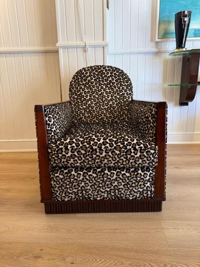 D I M DIM Decoration Interieur Moderne Art Deco Club ChairsAttributed to D I M 