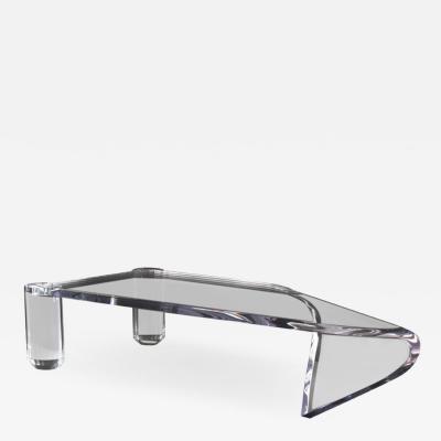  DESIGNLUSH DIAMOND CANTILEVERED ACRYLIC COFFEE TABLE