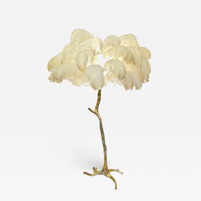  DESIGNLUSH OSTRICH PLUME FLOOR LAMP