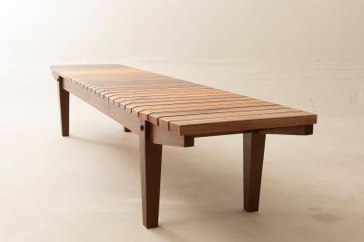  DJ Papagaio Contemporary Xiloteca S 12 Slatted Bench by DJ Papagaio Brazil 2024