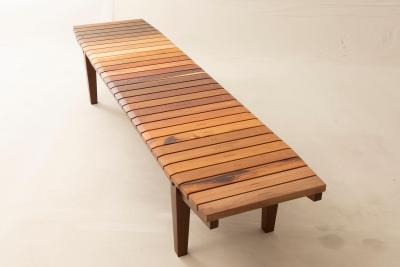  DJ Papagaio Contemporary Xiloteca S 12 Slatted Bench by DJ Papagaio Brazil 2024