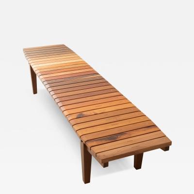  DJ Papagaio Contemporary Xiloteca S 12 Slatted Bench by DJ Papagaio Brazil 2024