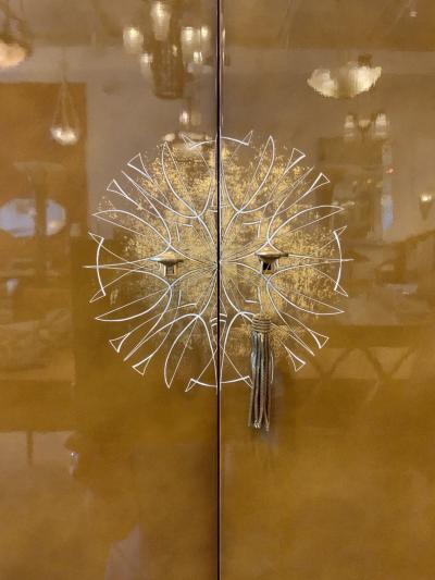  DOMINIQUE PARIS Art Deco Macassar Cabinet with Lacquered Doors by Maison Dominique Paris