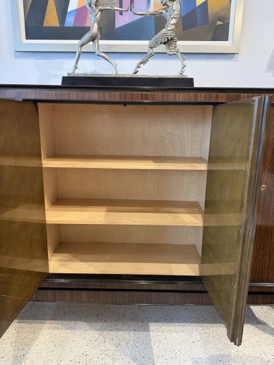  DOMINIQUE PARIS Art Deco Macassar Cabinet with Lacquered Doors by Maison Dominique Paris