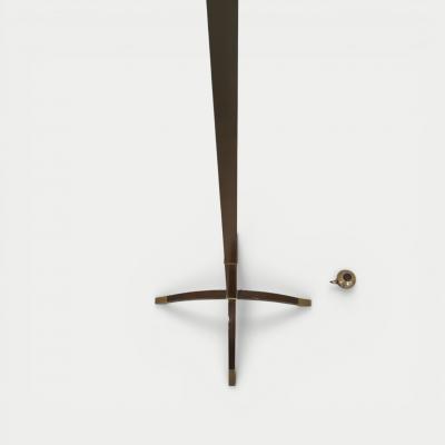  DOMINIQUE PARIS Dominique Lacquer and Parchment Floor Lamp circa 1950