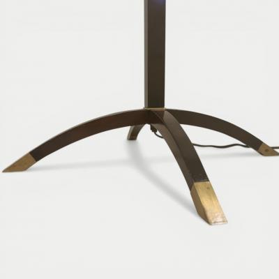  DOMINIQUE PARIS Dominique Lacquer and Parchment Floor Lamp circa 1950