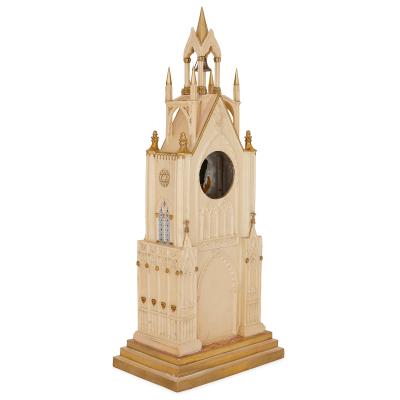 Dagoty Honore French porcelain mantel clock by Dagoty and Honore