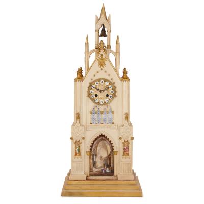  Dagoty Honore French porcelain mantel clock by Dagoty and Honore