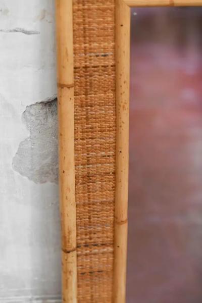  Dal Vera Bamboo And Cane Mirror Dal Vera Production 1970s