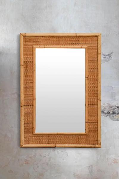 Dal Vera Bamboo And Cane Mirror Dal Vera Production 1970s