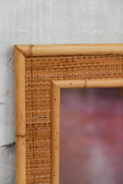  Dal Vera Bamboo And Cane Mirror Dal Vera Production 1970s