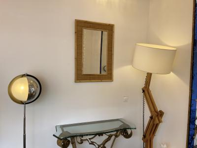  Dal Vera Bamboo Rattan Mirror by Dal Vera Italy 1970s