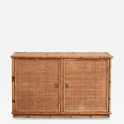  Dal Vera Bamboo and Rush Fabric Sideboard by Dal Vera 1970s