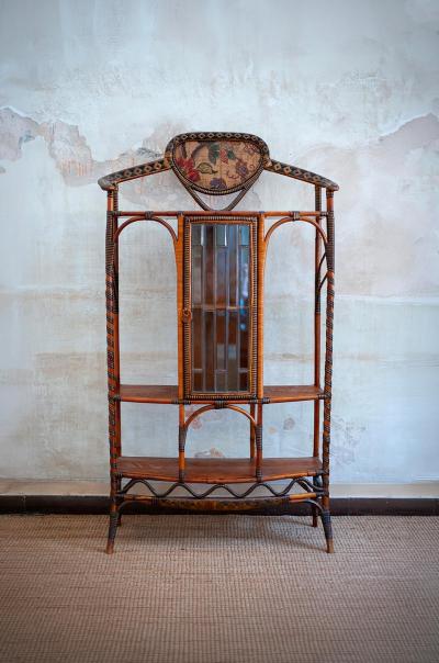  Dal Vera Rattan and Rush tag re with Bevelled Glass Door Dal Vera 1910