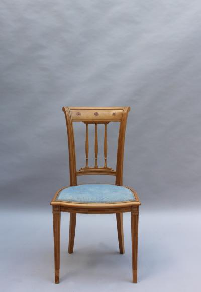  Damon Bertaux 2 Fine French Art Deco Chairs by R Damon Bertaux Matching Desk available 