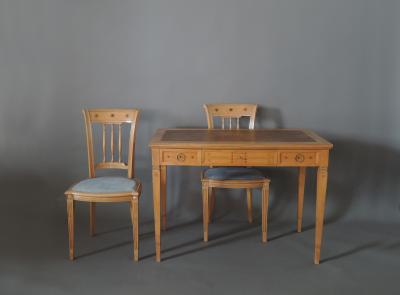  Damon Bertaux 2 Fine French Art Deco Chairs by R Damon Bertaux Matching Desk available 