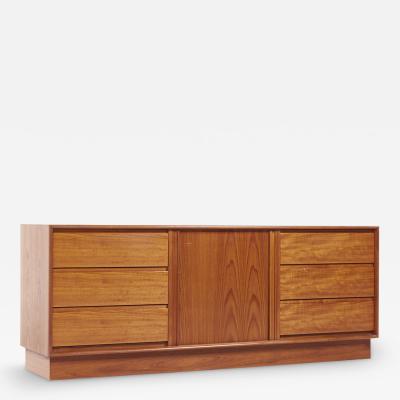  Danflex Danflex Mid Century Teak Tambour Door Lowboy Dresser