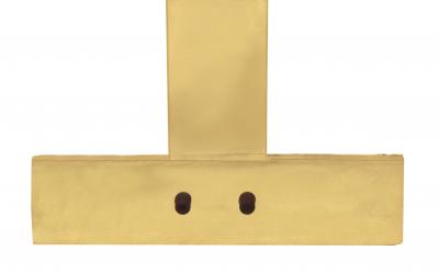  Danny Allessandro Edwin Jackson Pair of Chic Brass Andirons by Danny Allessandro Edwin Jackson