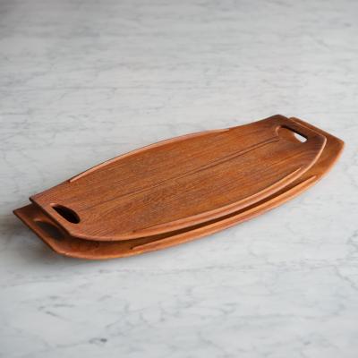Dansk Danish Teak Serving Cheese Board Trays by Jens Quistgaard for Dansk Pair