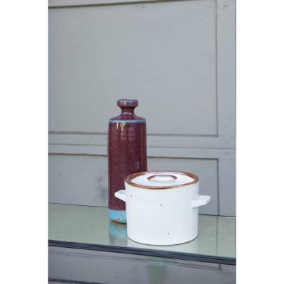  Dansk Decorative Set of Two Modern Glazed Scandinavian Vessels