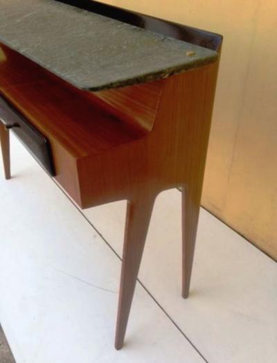  Dassi et Figli Amazing Console with Verde Alpi Marble Floating Top