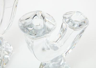  Daum Daum Modernist Crystal Candlesticks